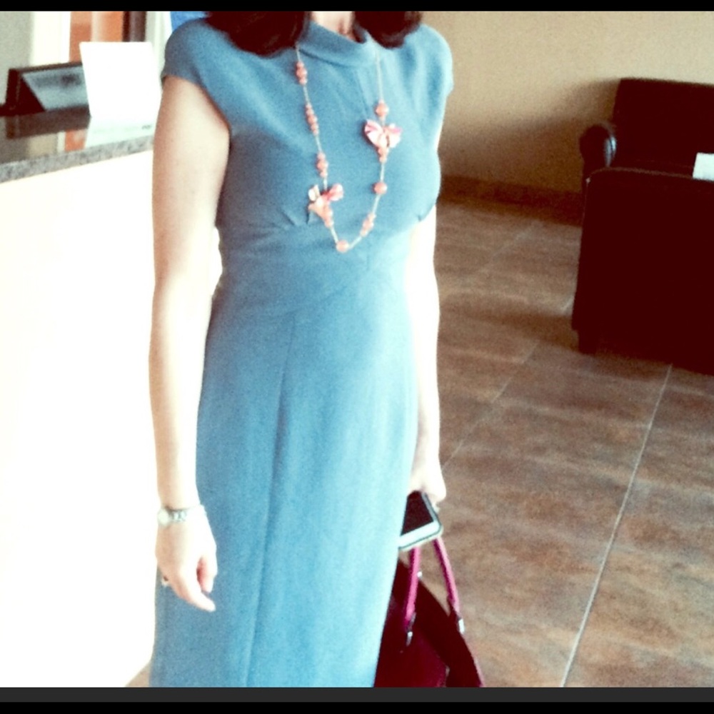 Bottega Veneta Slate Blue Sheath Dress